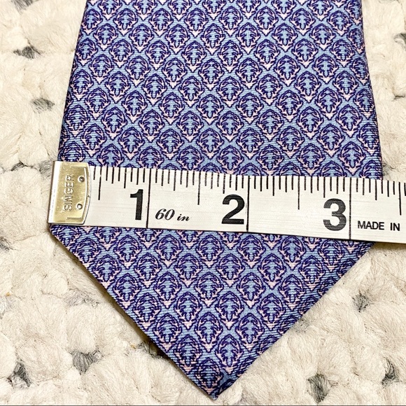 LINKS OF LONDON Silk Logo Tie Deer Stag blue pink - Picture 5 of 6